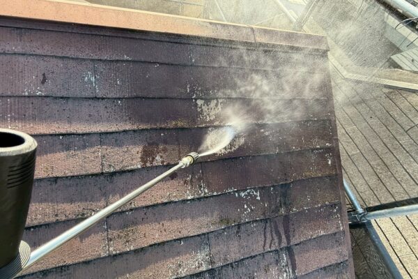 U様邸|スレート屋根塗装(ウルトラSi遮熱)_高圧洗浄