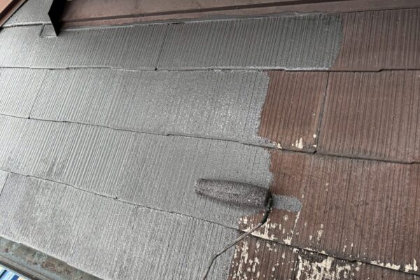 U様邸|スレート屋根塗装(ウルトラSi遮熱)_下塗り