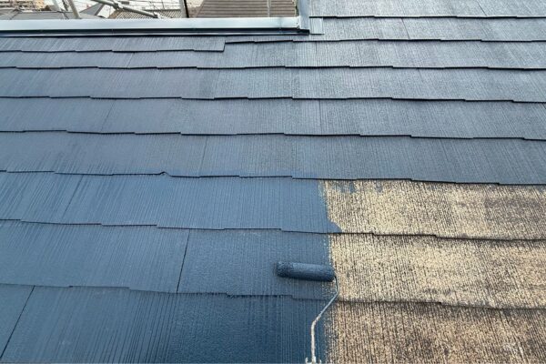 S様邸|外壁・屋根塗装(プレマテックスウルトラSi)_中塗り