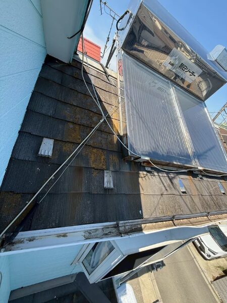 S様邸|外壁・屋根塗装(プレマテックスウルトラSi)_施工前屋根