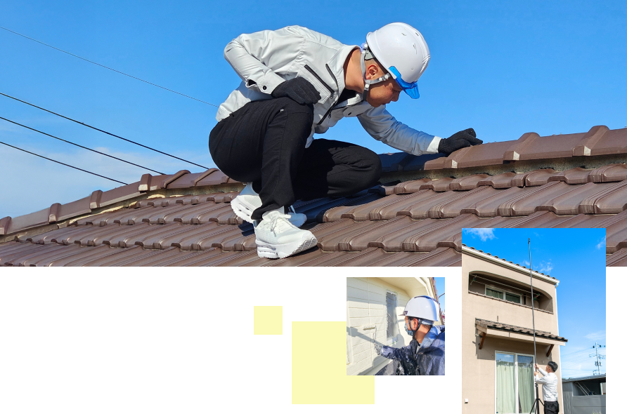 施工や現地調査の様子