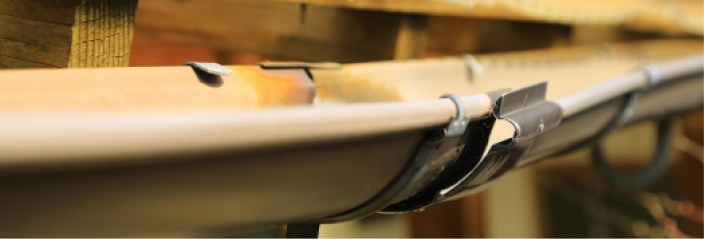 グラグラした雨どい