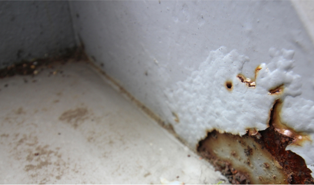 塗装剥がれの様子