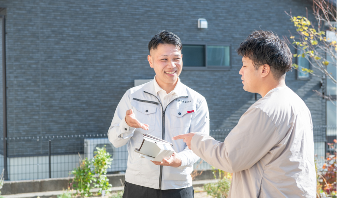 お客様にご説明している様子