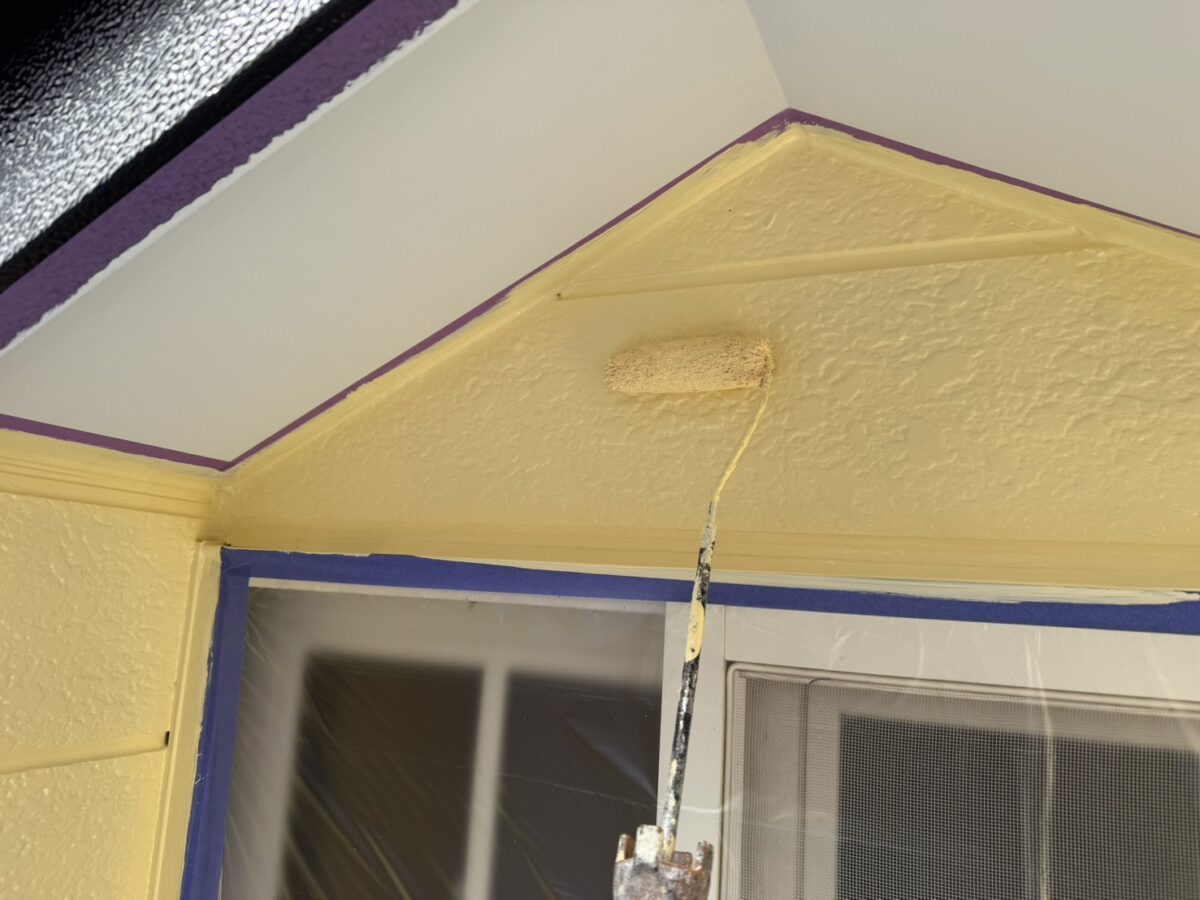 羽村市 外壁塗装 上塗り施工事例