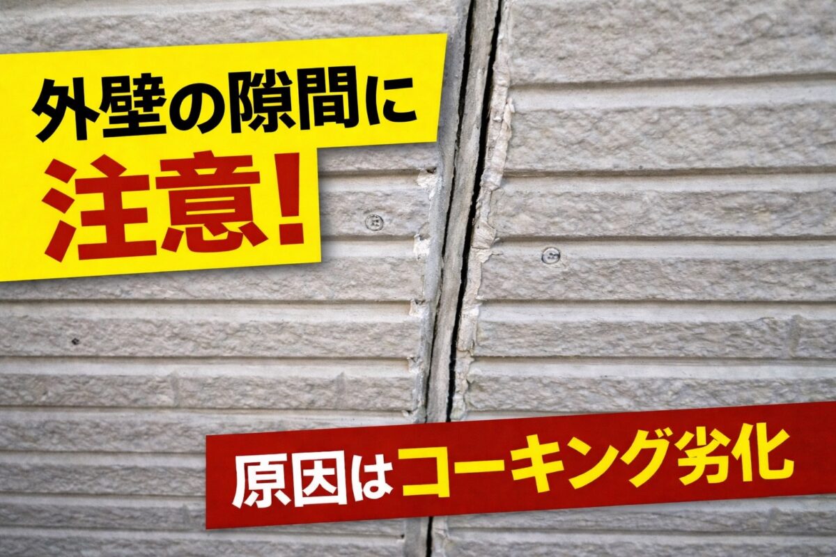 羽村市 外壁 コーキングのひび割れ状態
