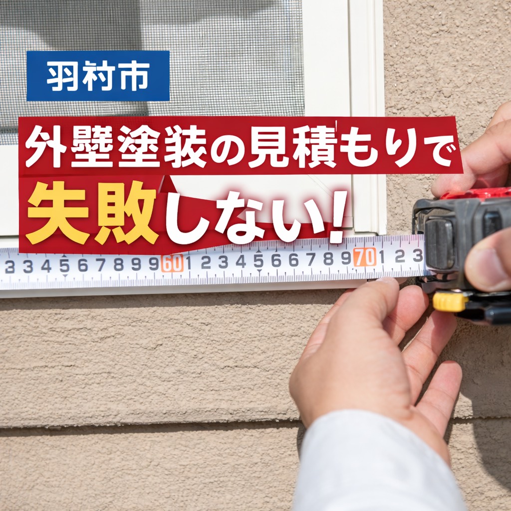 羽村市の外壁塗装で見積もり前に寸法を測る現地調査の様子