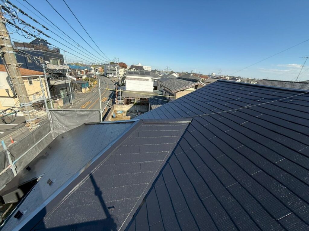 羽村市 屋根塗装 完成後の状態