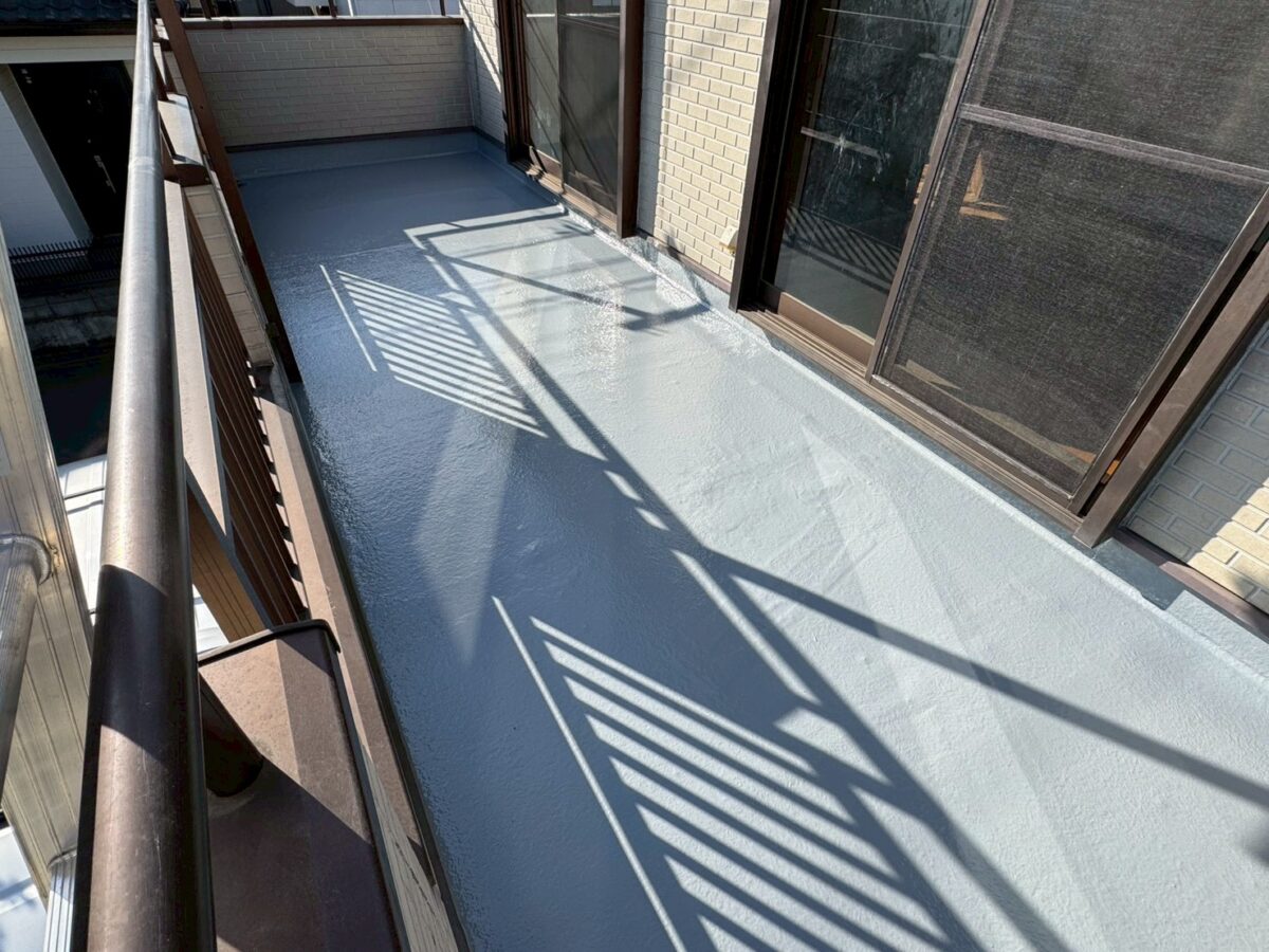 ベランダFRP防水工事施工後