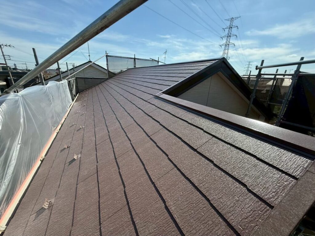 屋根塗装完了後の仕上がり
