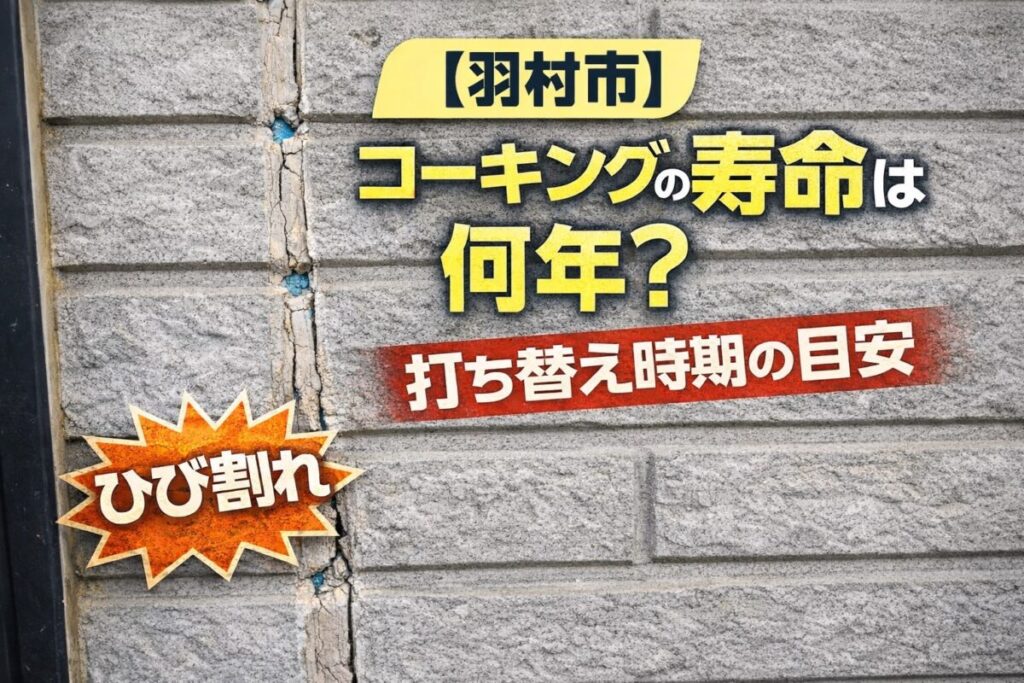 コーキングのひび割れ劣化の様子｜羽村市の外壁塗装・打ち替え時期の目安
