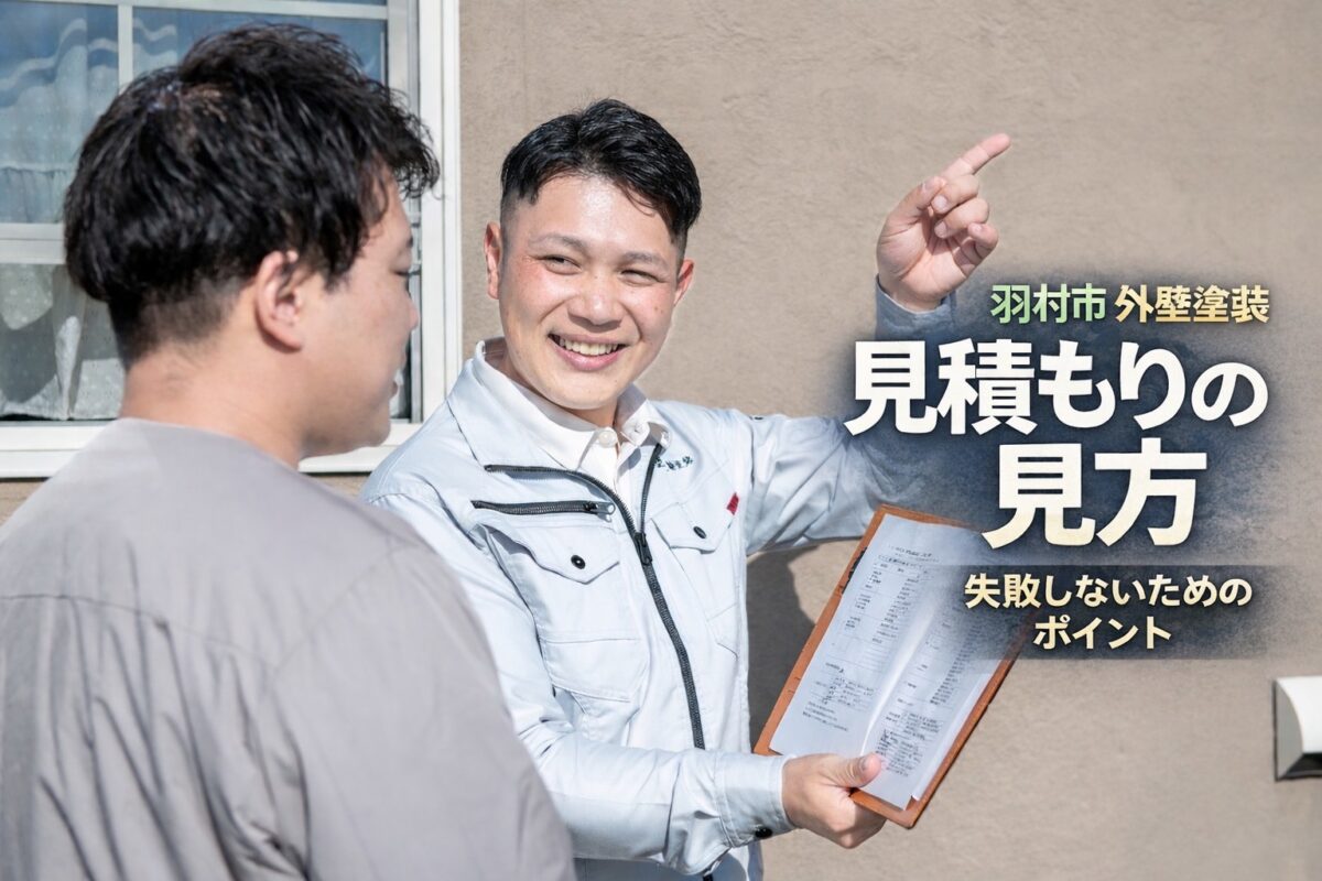 外壁塗装の見積もりの見方を解説する記事のアイキャッチ画像(羽村市)