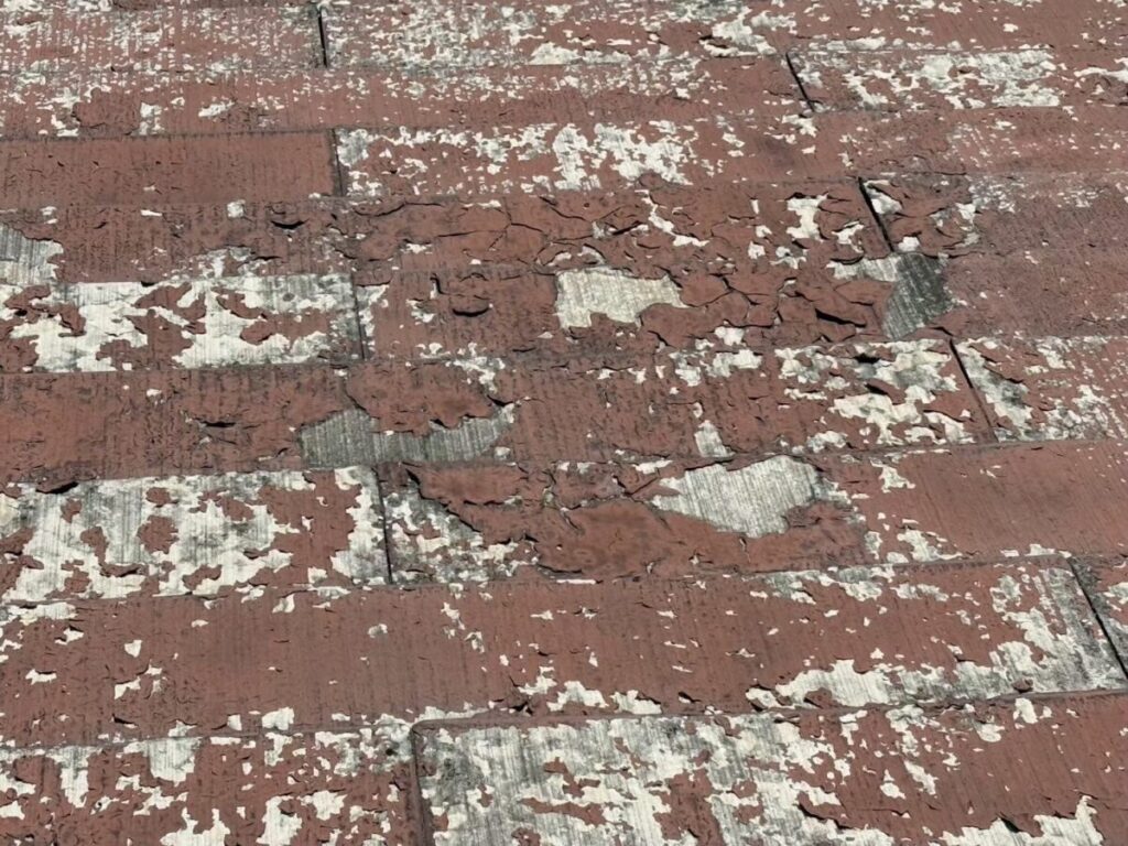 劣化が進み雨漏りのリスクがある屋根の状態