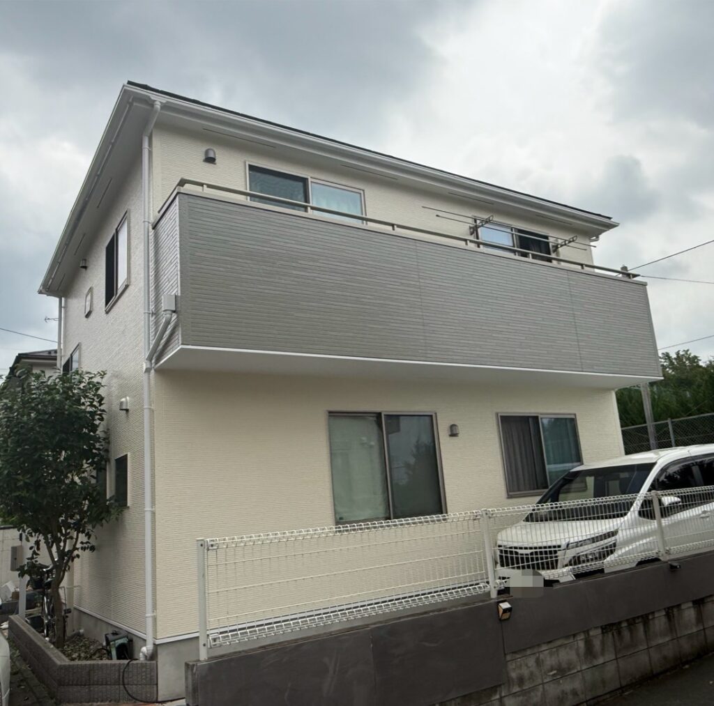 羽村市で外壁塗装工事が完了した住宅